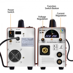 HITBOX Mig Welder Aluminum Metal Welding Machine MIG200DPP Stainless Steel Iron Welding Machine Double Pulse 2T/4T